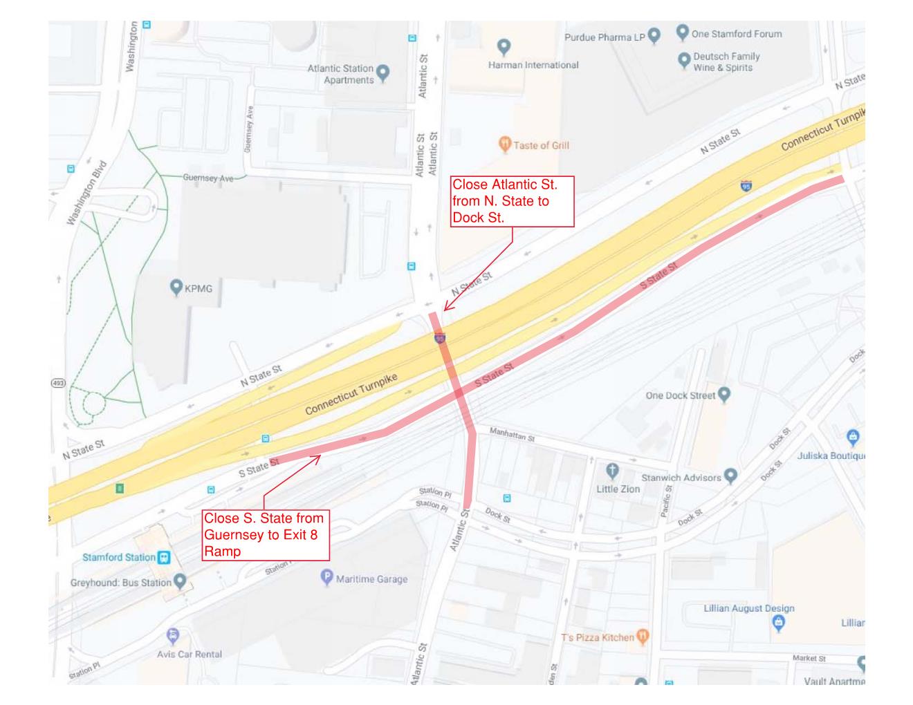 Atlantic Street Detour Information for Friday, January 31-Saturday, February 1, 2020