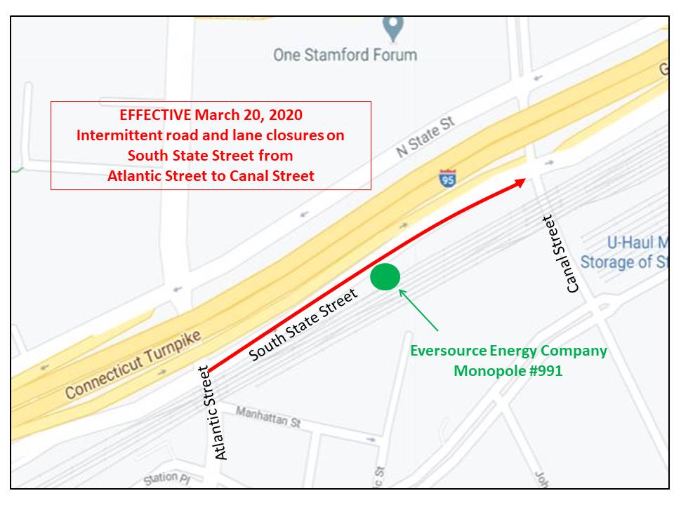 Eversource Energy Company Transmission Work Continues On South State Street